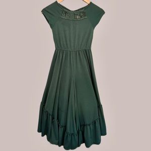 Green lace short sleeve joyfolie jumpsuit girls size 8